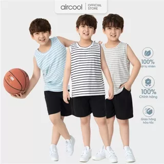 Bộ ba lỗ bé trai AIRCOOL chất liệu cotton cao cấp dáng thể thao mềm mát co dãn tốt