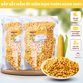 [GÓI 500gr] Bắp sấy mắm ớt giòn ngon vừa vị, bắp mặn