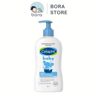 Sữa tắm gội Cetaphil Baby Wash & Shampoo 2in1-400ml, giúp giữ ẩm, dịu nhẹ cho bé sơ sinh