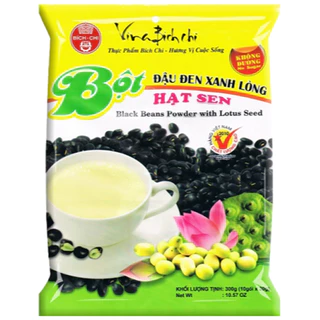 BỘT ĐẬU ĐEN XANH LÒNG HẠT SEN KHÔNG ĐƯỜNG BÍCH CHI GÓI 300 GRAM