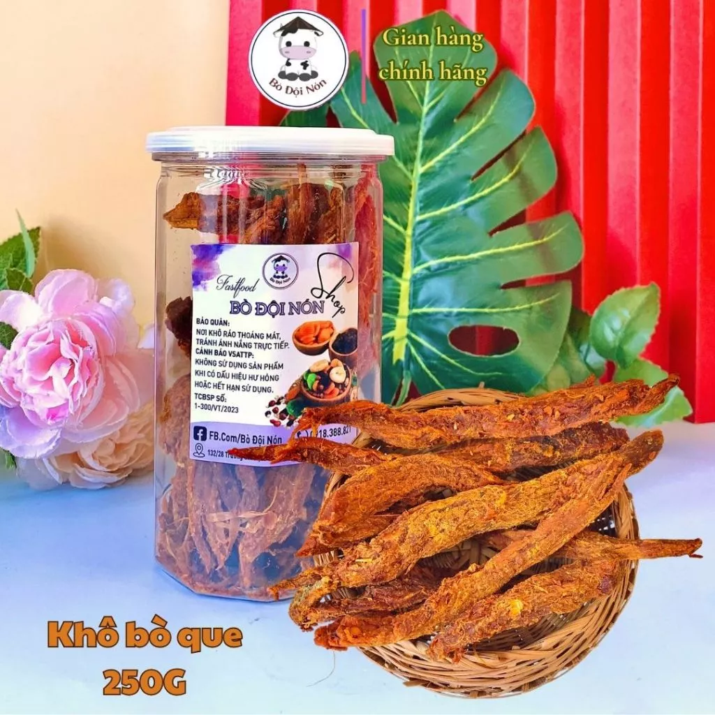 250Gr Khô Bò Que Hồng Ngự_Bò Đội Nón