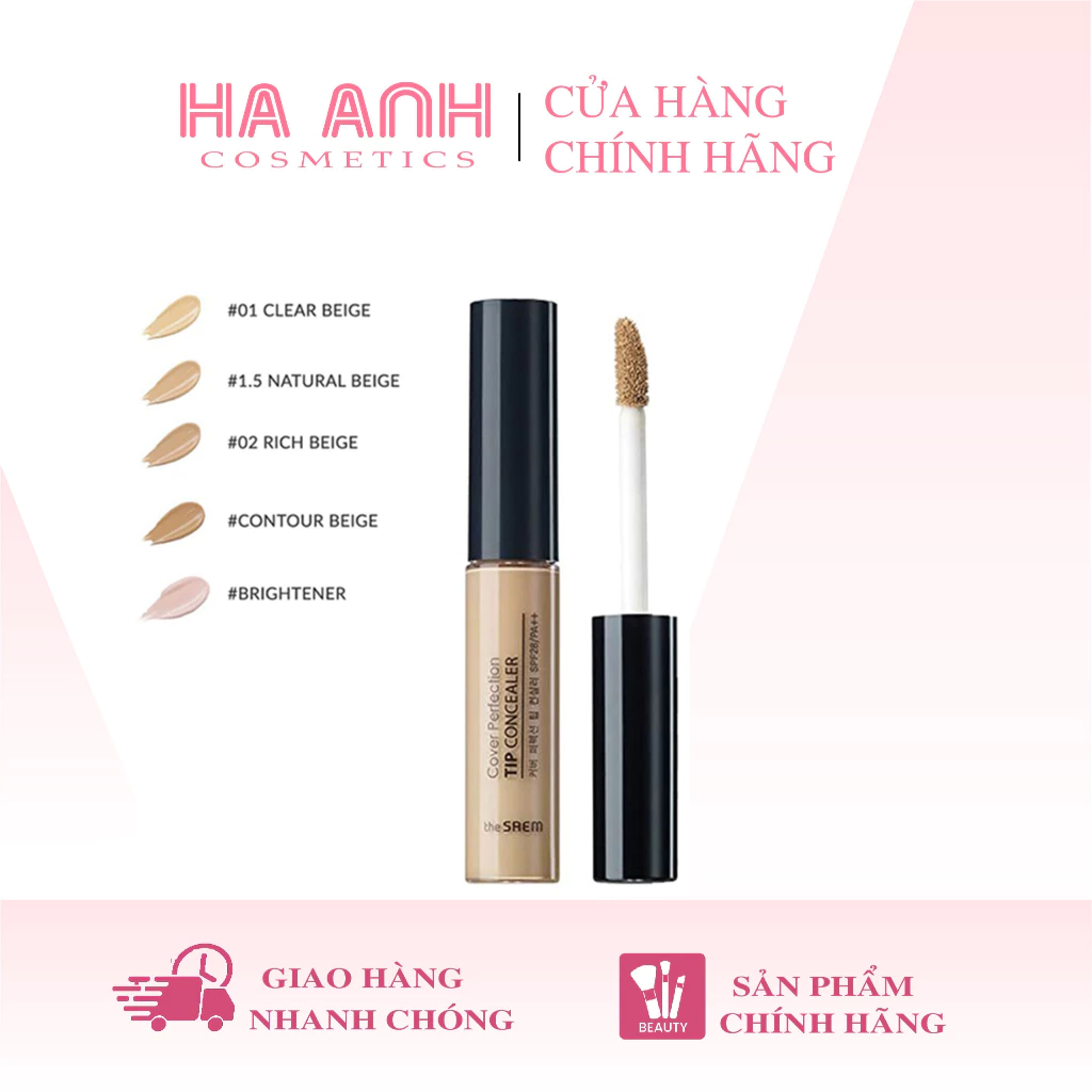 Kem Che Khuyết Điểm The Saem Cover Perfection Tip Concealer