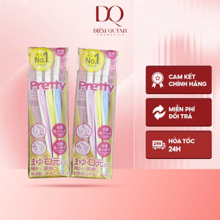 Set 3 Dao Cạo Lông Mày & Mặt Kai Pretty Kháng Khuẩn Nhật Bản