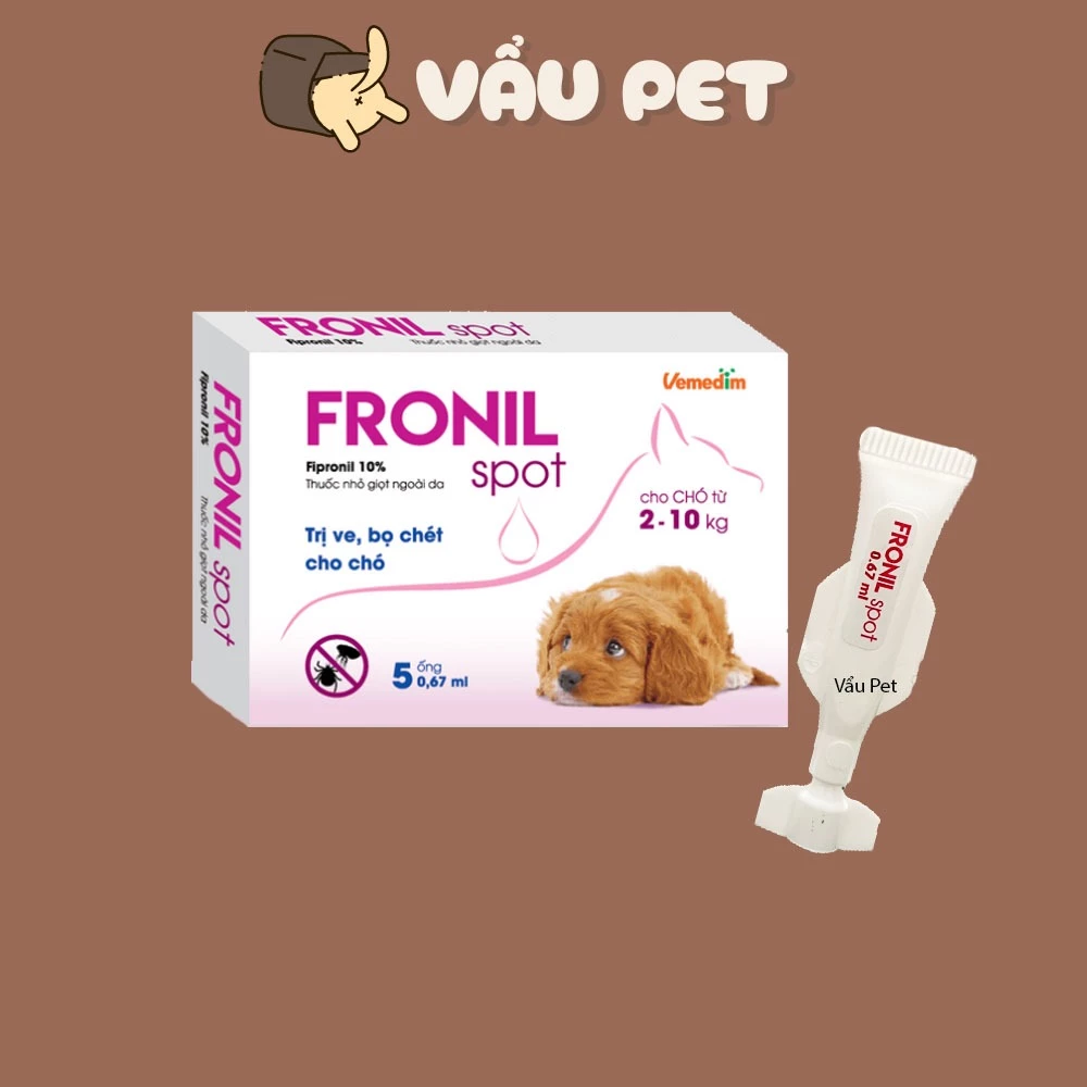 Nhỏ gáy Fronil Spot cho chó mèo loại bỏ ve, rận, bọ chét - Nhỏ gáy chó mèo Vẩu Pet Shop