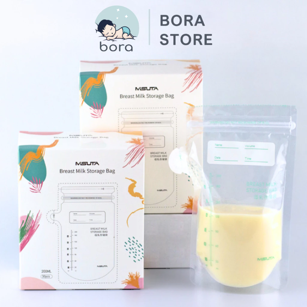 Túi trữ sữa Misuta 150ml 200ml 250ml, hộp 30 túi