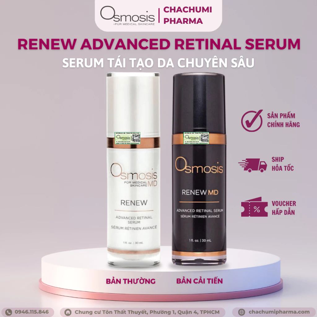 Osmosis Renew MD Advanced Retinal Serum Tái Tạo Da Chuyên Sâu 30ml