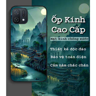 Ốp Lưng OPPO A16K Mặt kính sáng bóng, cao cấp Họa tiết phong cảnh