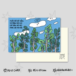 Thiệp lời nhắn vui vẻ, Postcard lời nhắn nhủ tặng bạn bè - Ngorangbo.artwork
