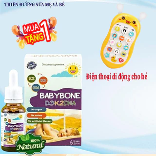 (Tg đthoai Bioamicus) Babybone D3K2DHA lọ 20ml bổ sung vitamin d3 k2, dha giúp bé phát triển toàn diện