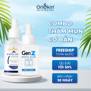 Combo Hỗ Trợ Giảm Thâm, Giúp Giảm Mụn, Gồm Serum GenZ và Serum O'vita Light