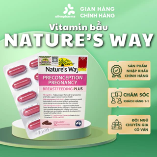 Olivepharma chính hãng-Vitamin Nature's Way PreConception Pregnancy Breastfeeding Plus bổ sung dưỡng chất