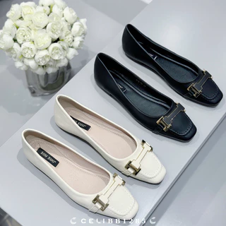 Giày búp bê nữ Celi Shoes bệt da trơn BB1285