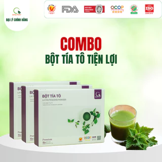 [ DATE MỚI ] Combo 3 Hộp Bột Tía Tô Sấy Lạnh Nguyên Chất SIÊU MỊN Giúp Giải Cảm, Gout, Kháng Viêm - Hộp 45g