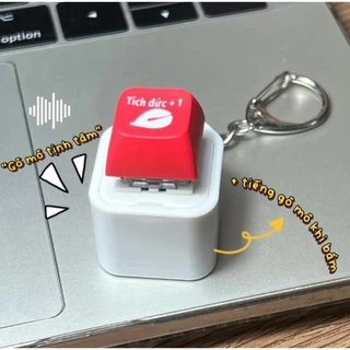 🧚🏻‍♀️Ganten🧚🏻‍♀️Móc Khoá Cute Bàn Phím Cơ Tích Đức Có Đèn - Móc Khoá Keycap Quà Tặng Phụ Kiện Dễ Thương