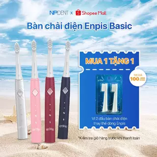 Bàn chải điện ENPIS SMART BASIC chính hãng, sóng âm SONIC, Kháng nước IPX7, bảo hàng 6 tháng enpis_hcm