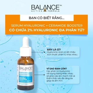 [ QUÀ TẶNG KHÔNG BÁN ] Tinh chất Balance Active Hyaluronic & Ceramides Double Booster và Collagen Booster 30ml