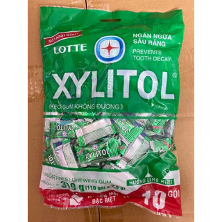 Kẹo Cao Su Không Đường Xylitol Hương Lime Mint Gói To 319g(110 cái x2.9g)