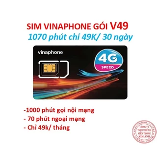 {Bao chặn} Sim Vinaphone telesale Gói V49 nhận 1070 phút gọi miễn phí chỉ 49K/ 30 ngày, Hàng chính hãng