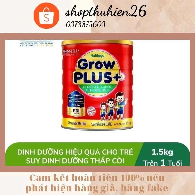 sữa bột Nutifood GrowPLUS+ Đỏ (Suy Dinh Dưỡng) trên 1 tuổi