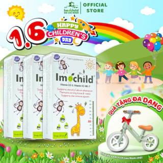 [✨XE SIÊU BỰ] Bộ 3 Vitamin D3 K2 MK7 DHA Imochild Cho Bé Tăng Chiều Cao Xương Chắc Khỏe Cải Thiện Trí Não D3K2