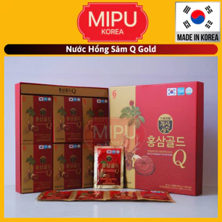 (Date 11/2026) Nước Hồng Sâm Linh Chi Nhung Hươu Q Gold Hàn Quốc Hộp 30 gói x 50 ml