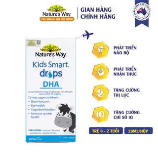 DHA Nature's Way Kids Smart Drops DHA Dạng Giọt Giúp Tăng IQ, Phát Triển Não Bộ Cho Bé 20ml