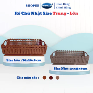 Rổ Nhựa Chữ Nhật đựng đồ size Trung và size Lớn Nhựa Thắng Lợi