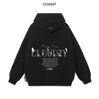 Áo hoodie nam nữ local brand unisex cặp đôi nỉ ngoại cotton form rộng có mũ xám CLOUDZY HD POEM