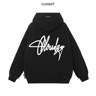 Áo hoodie nam nữ local brand unisex cặp đôi nỉ ngoại cotton form rộng có mũ xám CLOUDZY HD PAINT