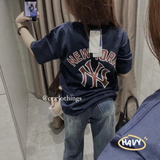 Áo Phông MLB N..Y In Lụa Màu Đỏ Chất Cotton -Áo Thun NY Nam Nữ Hàng Đẹp Cao Cấp Chuẩn Form Hottrend