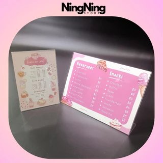 Menu Mica - Bảng Menu Để Bàn - Menu Chữ L - Bảng Quét QR