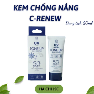 Kem chống nắng nâng tông SPF50 chuyên dùng ngoài trời đi biển chống trôi mùa hè C-Renew UV Tone Up