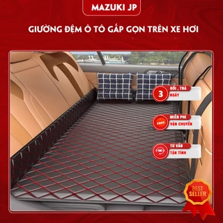 Đệm xe hơi nằm ngủ gấp gọn bằng da cao cấp, Giường nệm xe hơi bằng da gấp gon thông minh, Giường ô tô Mazuki M011