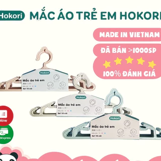 Set 10 mắc quần áo trẻ em Hokori cao cấp Việt Nhật - mắc quần áo cho em bé cực đẹp