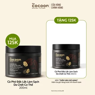 [COC25 giảm 10% đơn 200K]  Tẩy da chết cơ thể cà phê Đắk Lắk Cocoon cho làn da mềm mại và rạng rỡ 200ml