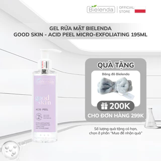 Gel rửa mặt làm sạch sâu, ngừa mụn, mờ thâm Bielenda Good Skin Acid Peel Micro-Exfoliating 195ml