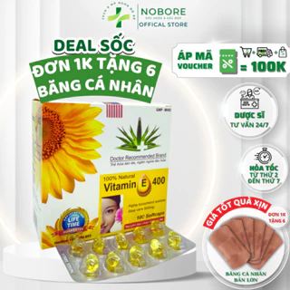 Viên Uống Đẹp Da Vitamin E 400IU Vàng Hỗ Trợ Làm Trắng Sáng Da Mặt Chống Lão Hóa Hộp 100 Viên NBR