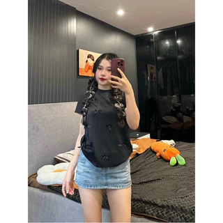 áo thun babytee đính nhiều nơ bigsize 40-120kg