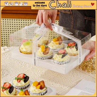 10 Hộp Mica trong suốt đựng bánh cupcake 6 ô và đựng hủ yến