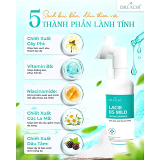 SỮA RỬA MẶT LACIR B5 MILD FACIAL CLEANSER, SỮA RỬA MẶT DỊU NHẸ DR LACIR CHÍNH HÃNG