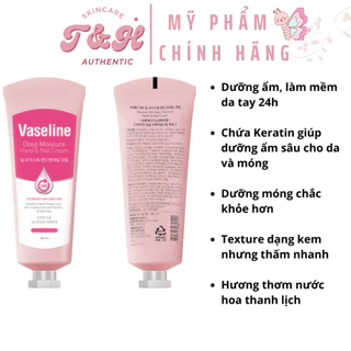 Kem Dưỡng Da Tay Và Móng Vaseline Deep Moisture Bản Hàn Quốc 60ml