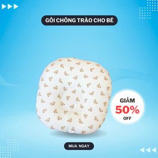 Gối chống trào cho bé, Đệm chống trào ngược cho bé 68x70cm vải đũi gân 2 lớp vỏ gối