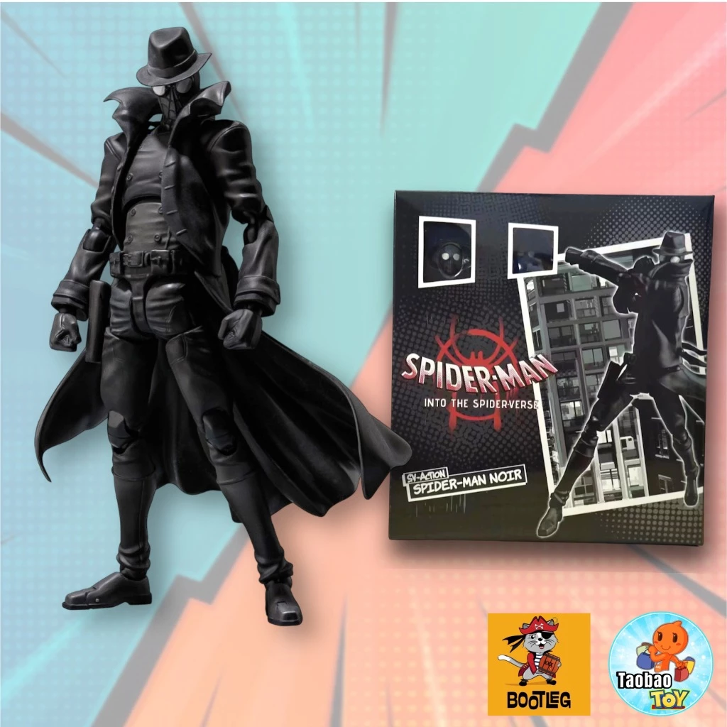 (Có sẵn-Hoả tốc) Mô Hình Nhân Vật Spider Man Noir Sentinel SV-Action Into the Spider-Verse