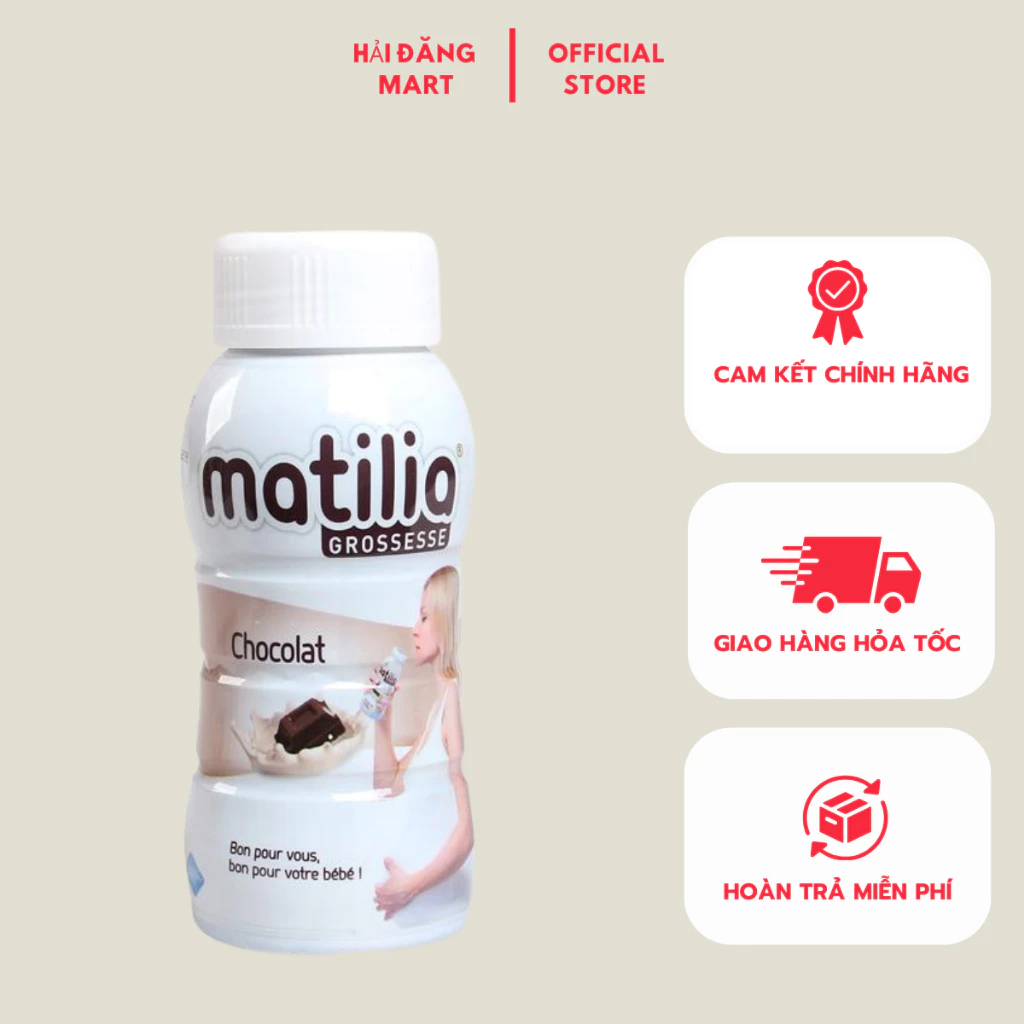 Combo 4 Lốc Sữa Bầu Matila Pháp Chai 200ml - Chăm Sóc Sức Khỏe Mẹ Khỏe, Bé Thông Minh