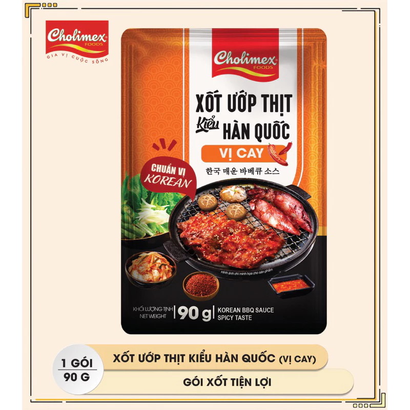 Xốt ướp thịt kiểu hàn quốc vị cay (gói tiện lợi 90g)