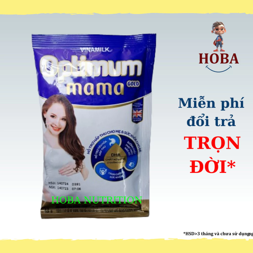 Sữa gói Optimum Mama Gold Vinamilk, Sữa bầu 43g