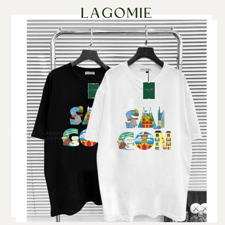 Áo Thun SÀI GÒN VIỆT NAM Form Rộng Tay Lỡ Cotton Premium 100% Local Brand Unisex Nam Nữ LAGOMIE