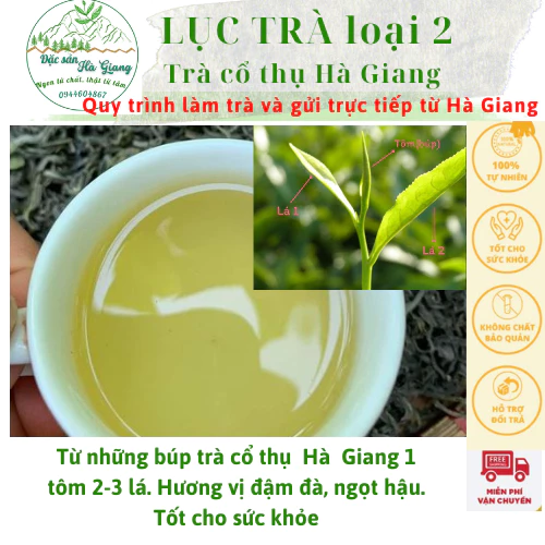 Trà shan tuyết cổ thụ 2 lá (loại thượng hạng) đậm đà, ngọt hậu 500g