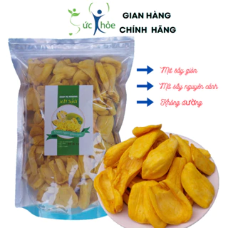 Mít  sấy giòn loại một nguyên cánh 500g, mít lá bàng hàng xuất khẩu không đường, không chất bảo quản