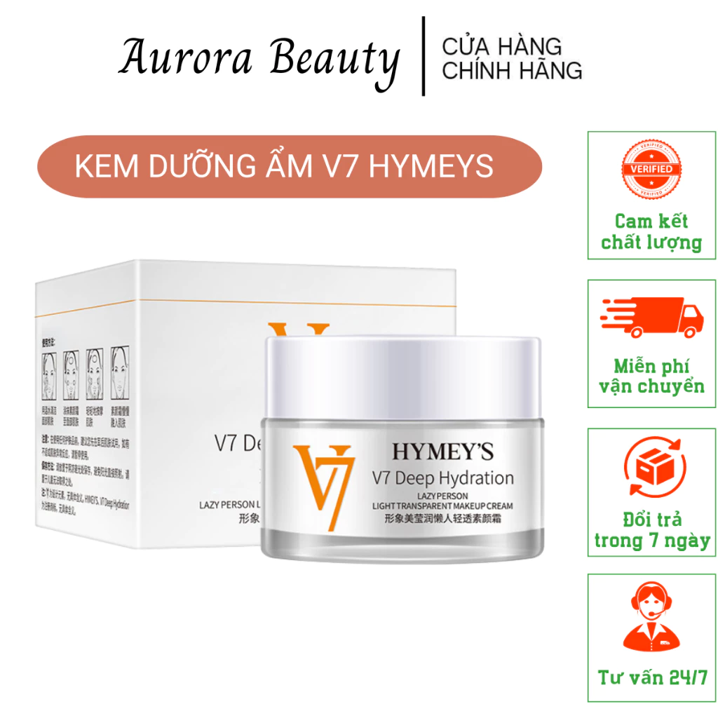 Kem Dưỡng Ẩm V7 - Kem Dưỡng Trắng Da Mặt V7 HYMEYS Nâng Tone, Dưỡng Ẩm, Dưỡng Trắng Ngày Đêm